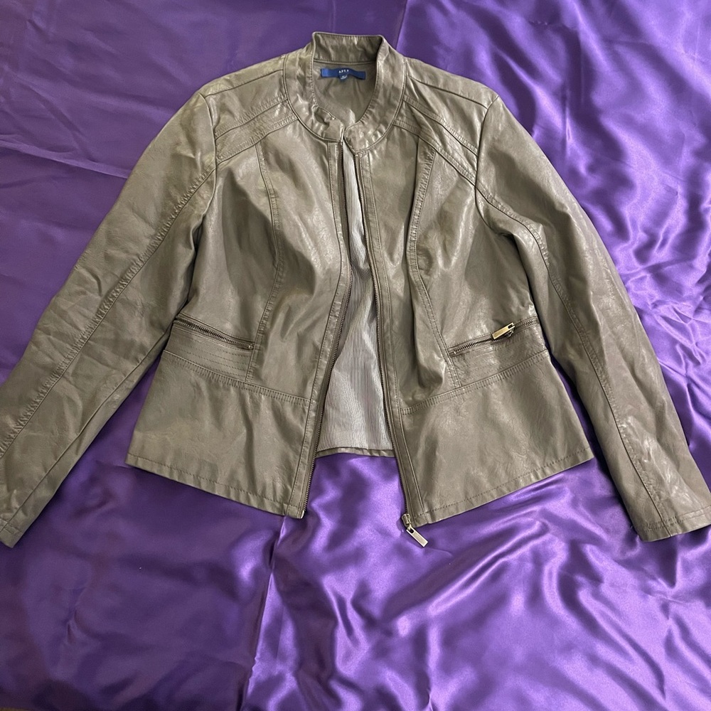 Grey Faux Leather